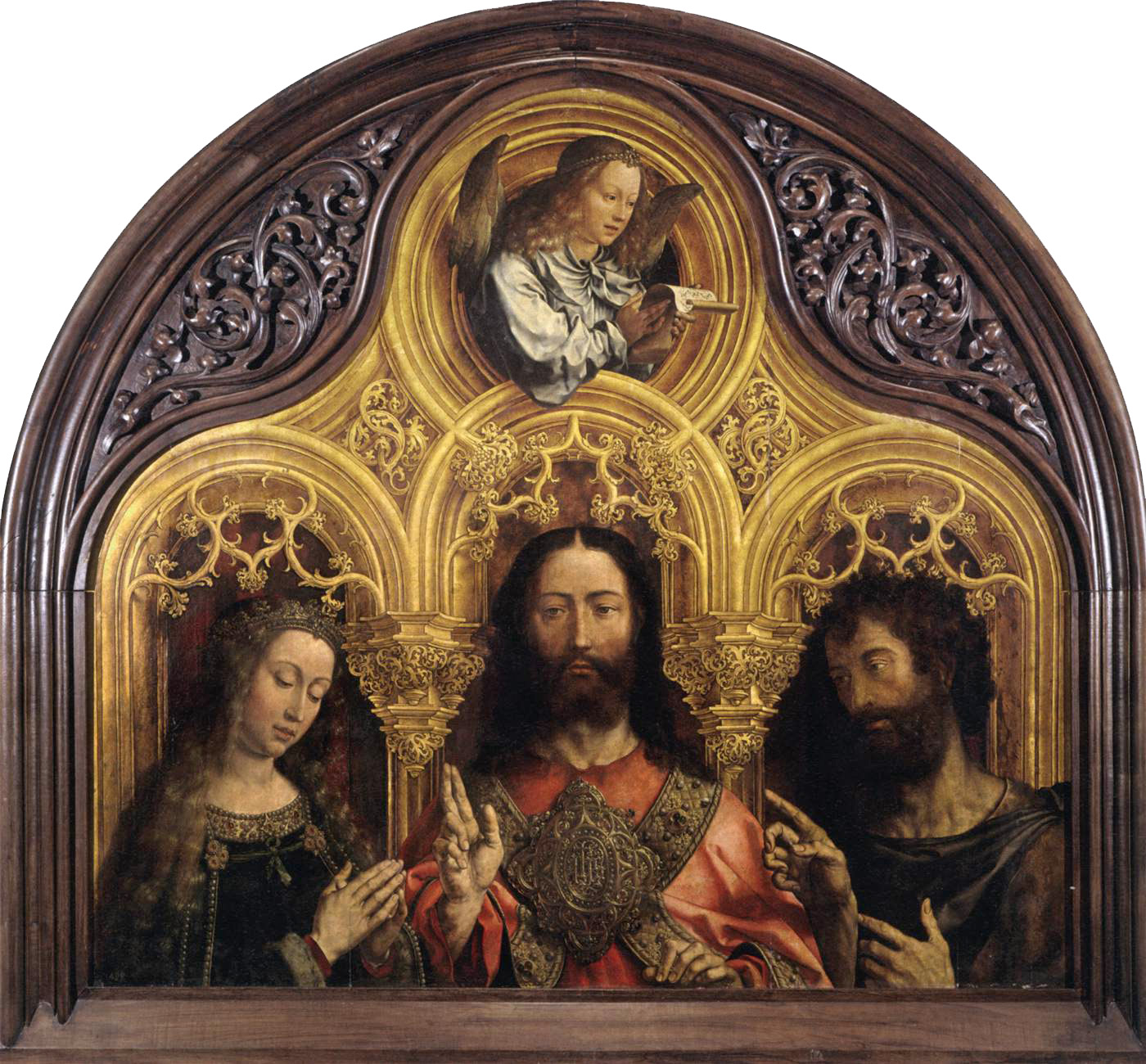 virgin mary christ blessing and saint john the baptist